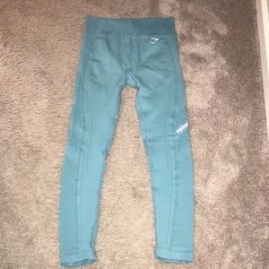 Gymshark leggings with breathable holes down the leg. Size medium.